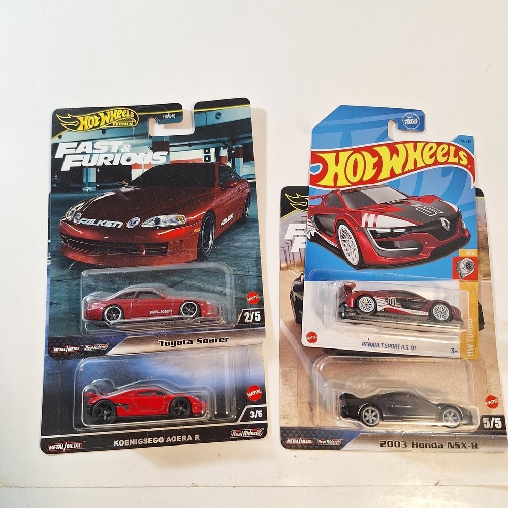 Hot Wheels Premium Soarer/ Koenigsegg/ Honda NSX-R / Renault Super Treasure